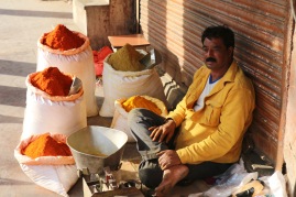 spice seller in Jaipur, India