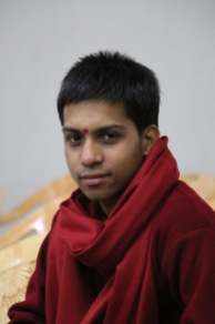 young hinduist monk in Rishikesh, India